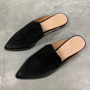 Velvet, leather loafers by Halogen